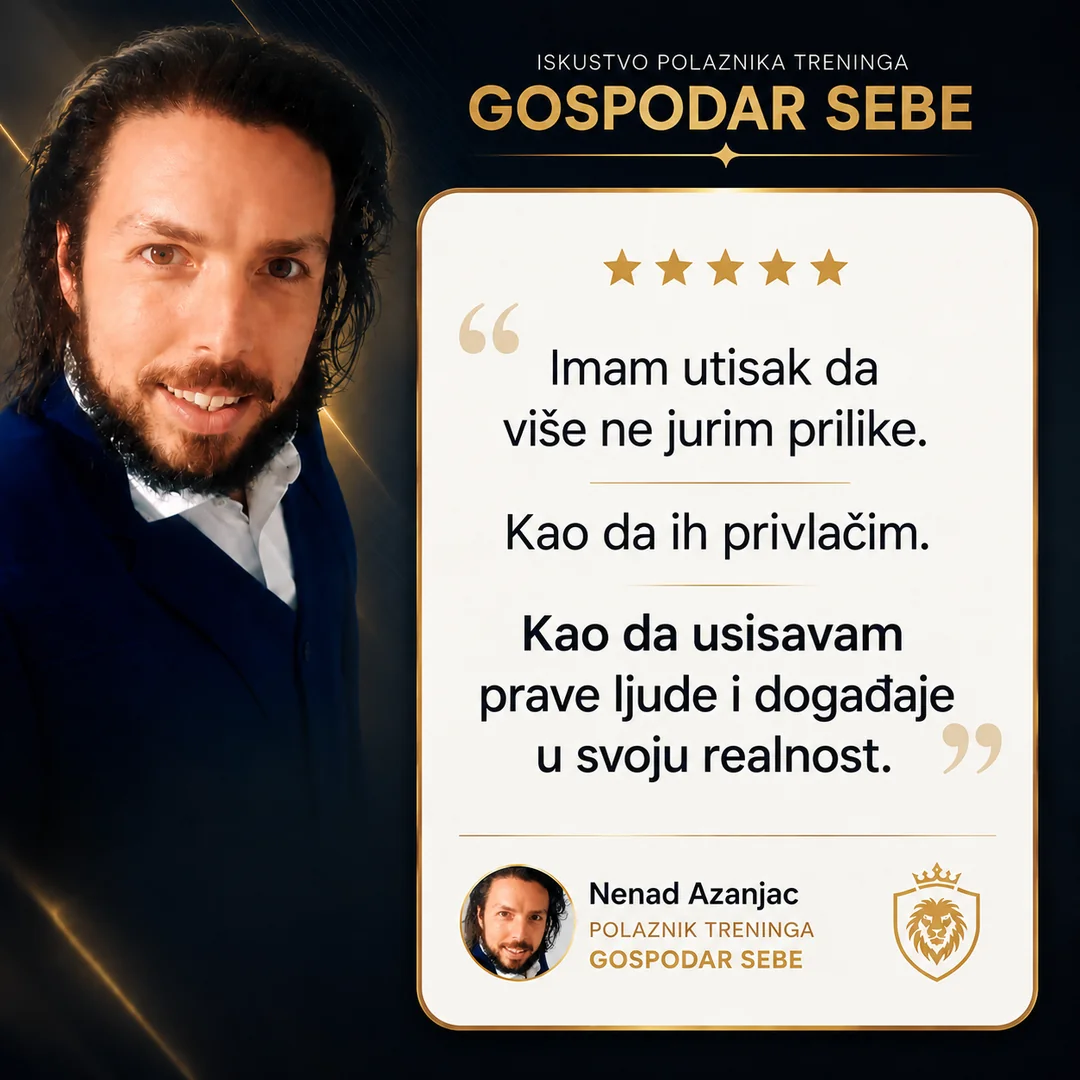 Nenad Azanjac deli svoje iskustvo sa programom Gospodar Sebe.